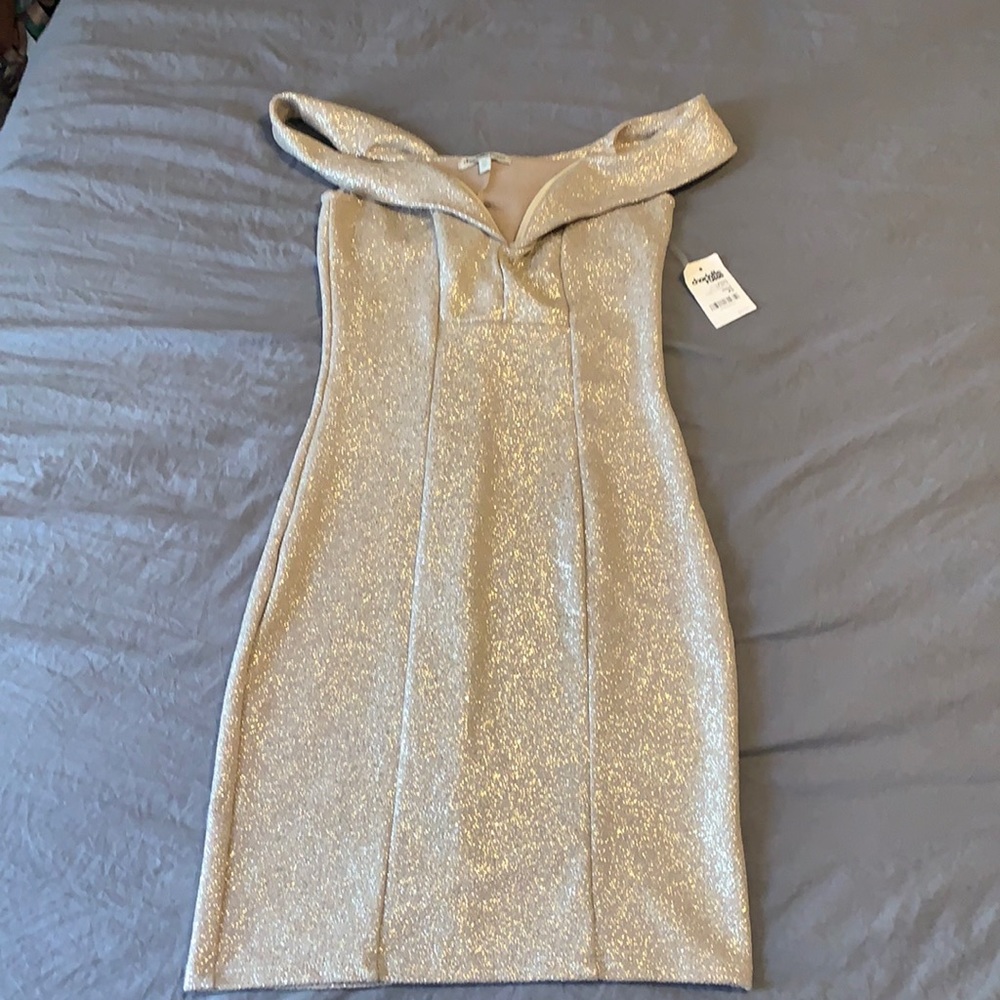 gold dress